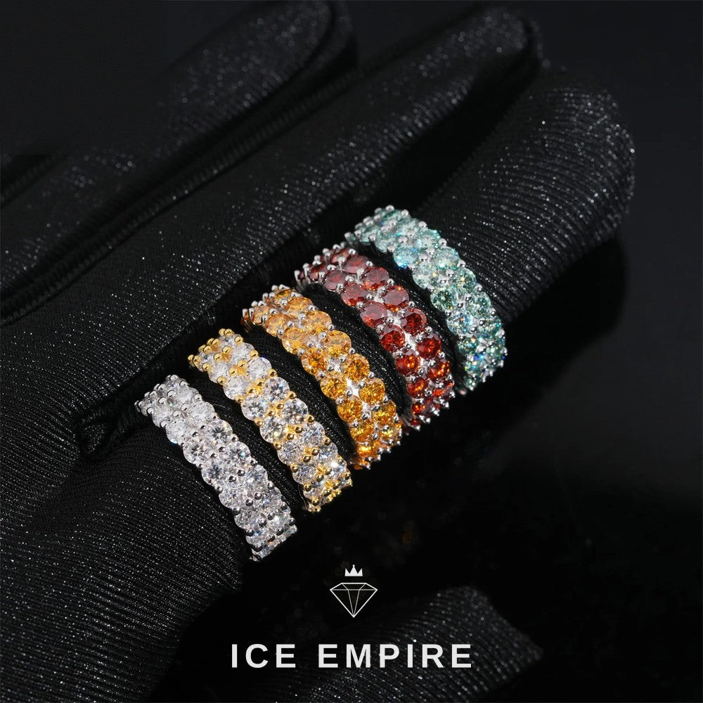 Iced Out Gold Plated Moissanite Ring