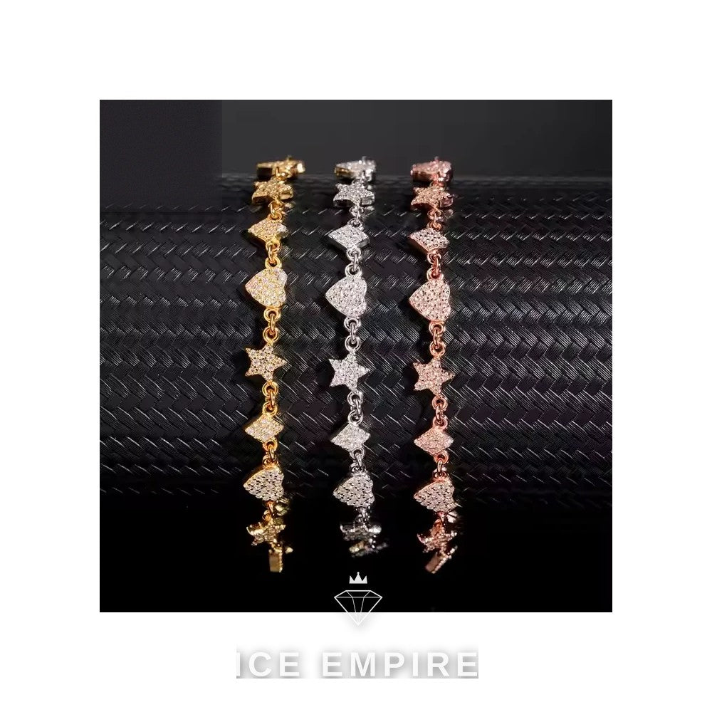 Iced Out Rose Gold Plated Moissanite Cuban Chain
