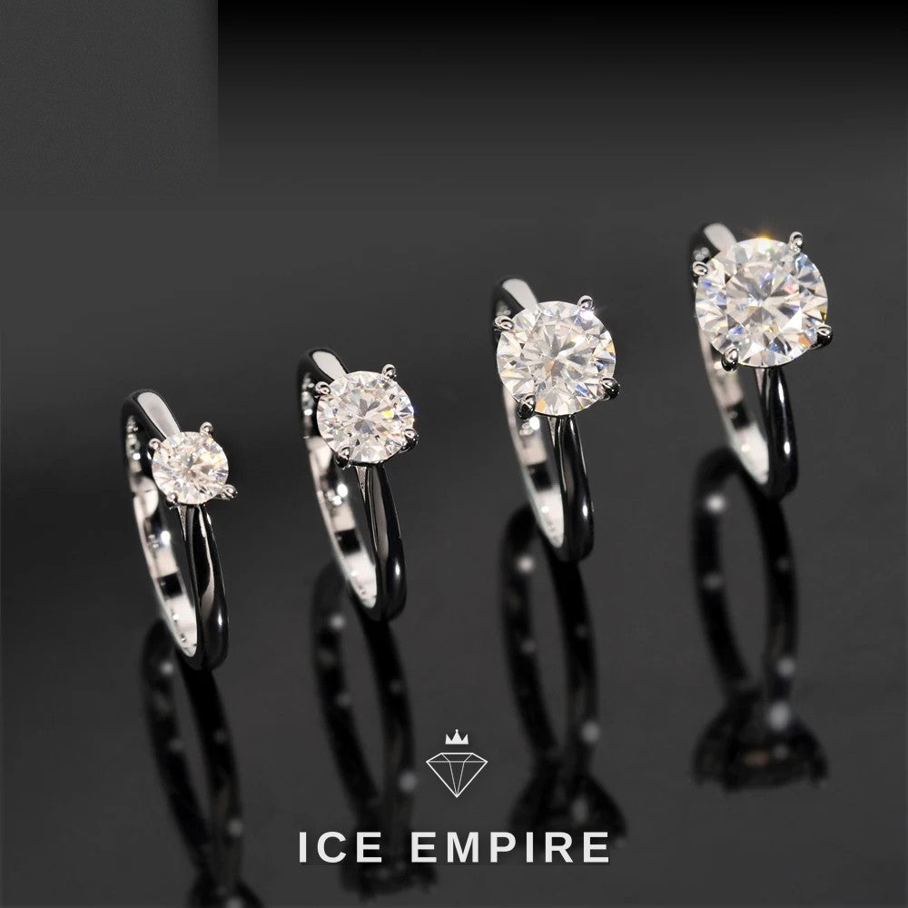 Iced Out 925 Silver Moissanite Wedding Band