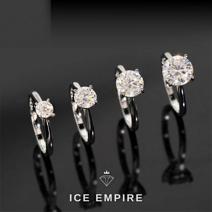 Iced Out 925 Silver Moissanite Wedding Band
