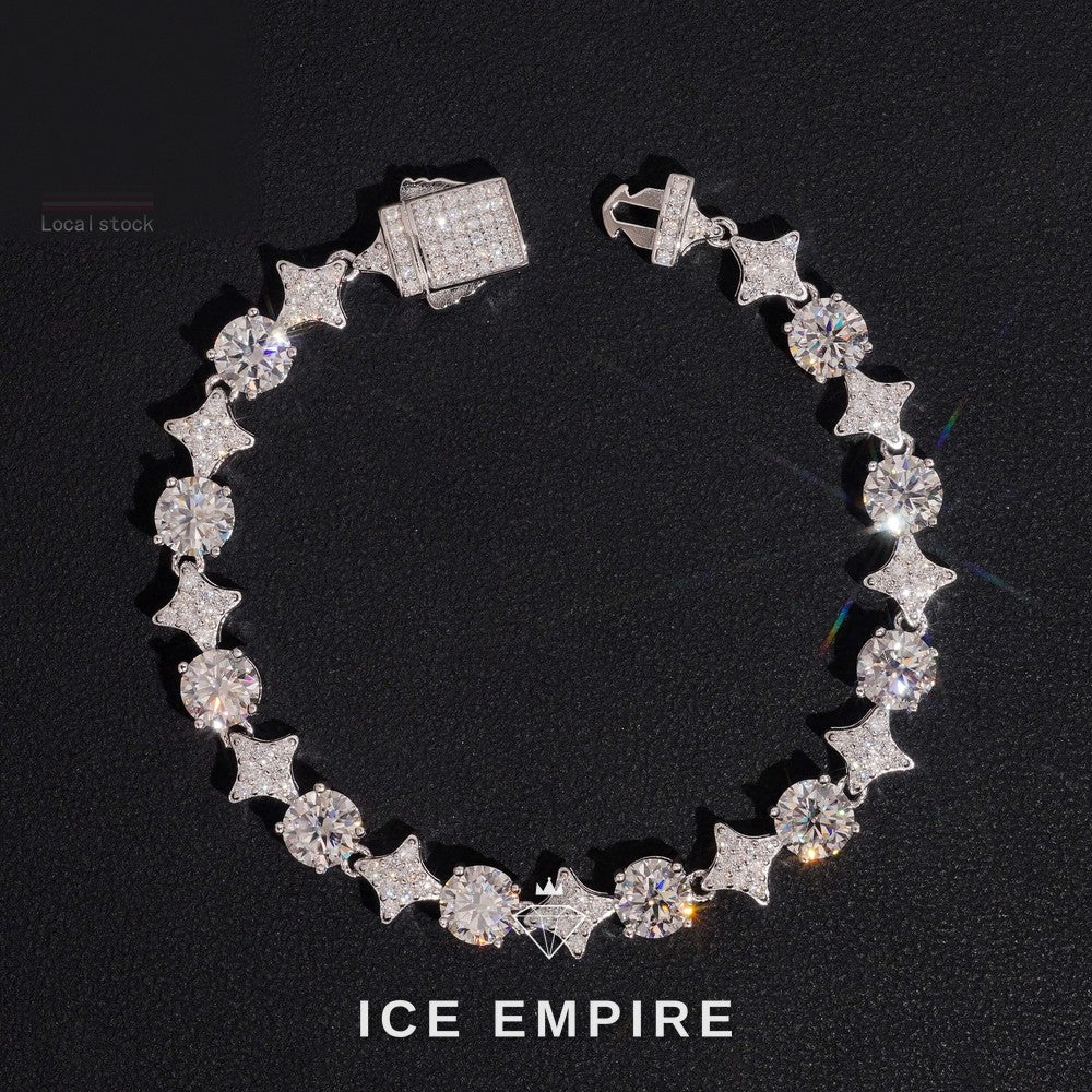 Iced Out 925 Silver Moissanite Bracelet