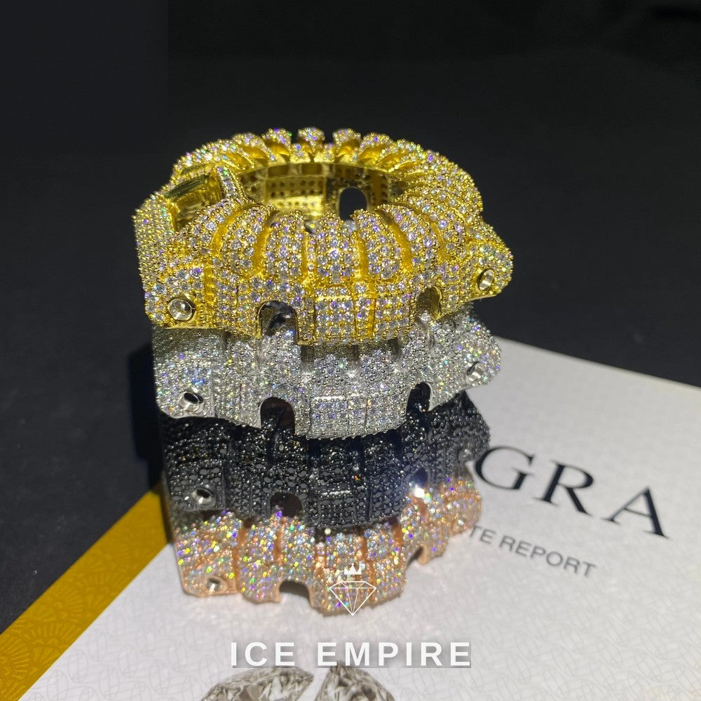 Iced Out 925 Silver Moissanite Watch