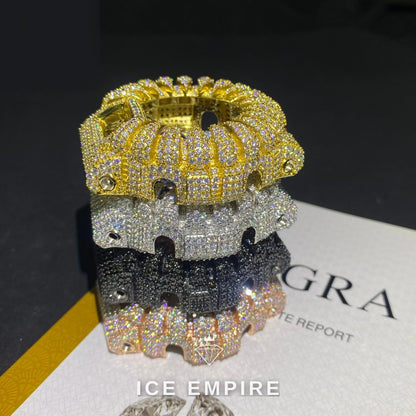 Iced Out 925 Silver Moissanite Watch