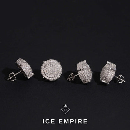 Iced Out Gold Plated Moissanite Stud Earrings