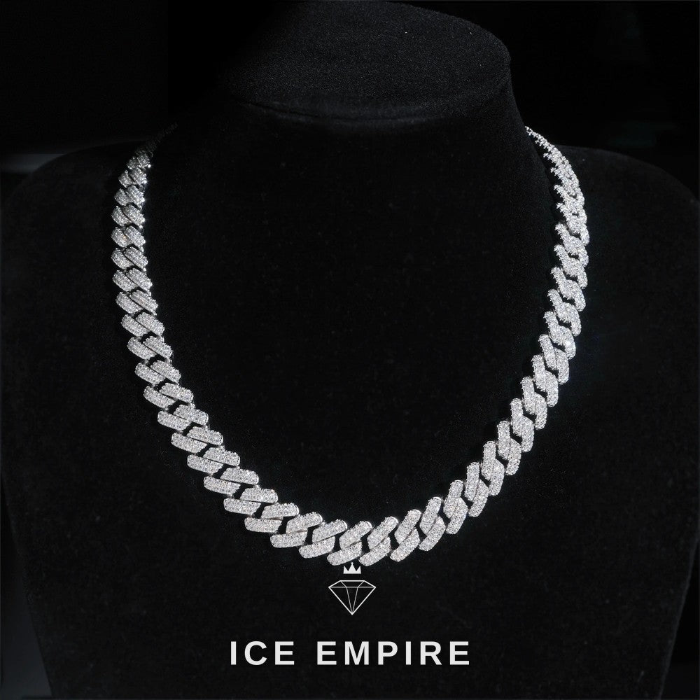 Iced Out Rose Gold Plated Moissanite Cuban Chain