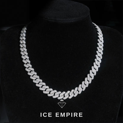 Iced Out Rose Gold Plated Moissanite Cuban Chain