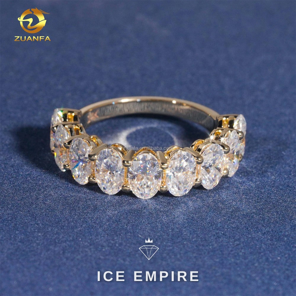 Iced Out 14K Gold Lab Grown Diamond Ring