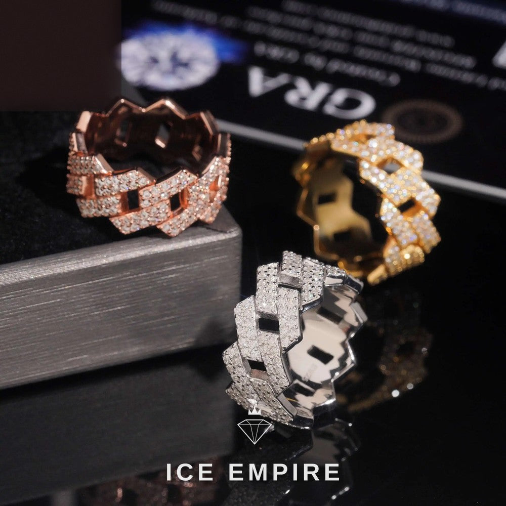 Iced Out Rose Gold Plated Moissanite Cuban Chain