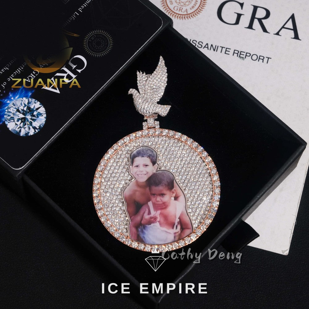 Iced Out Baguette Rose Gold Plated Pendant