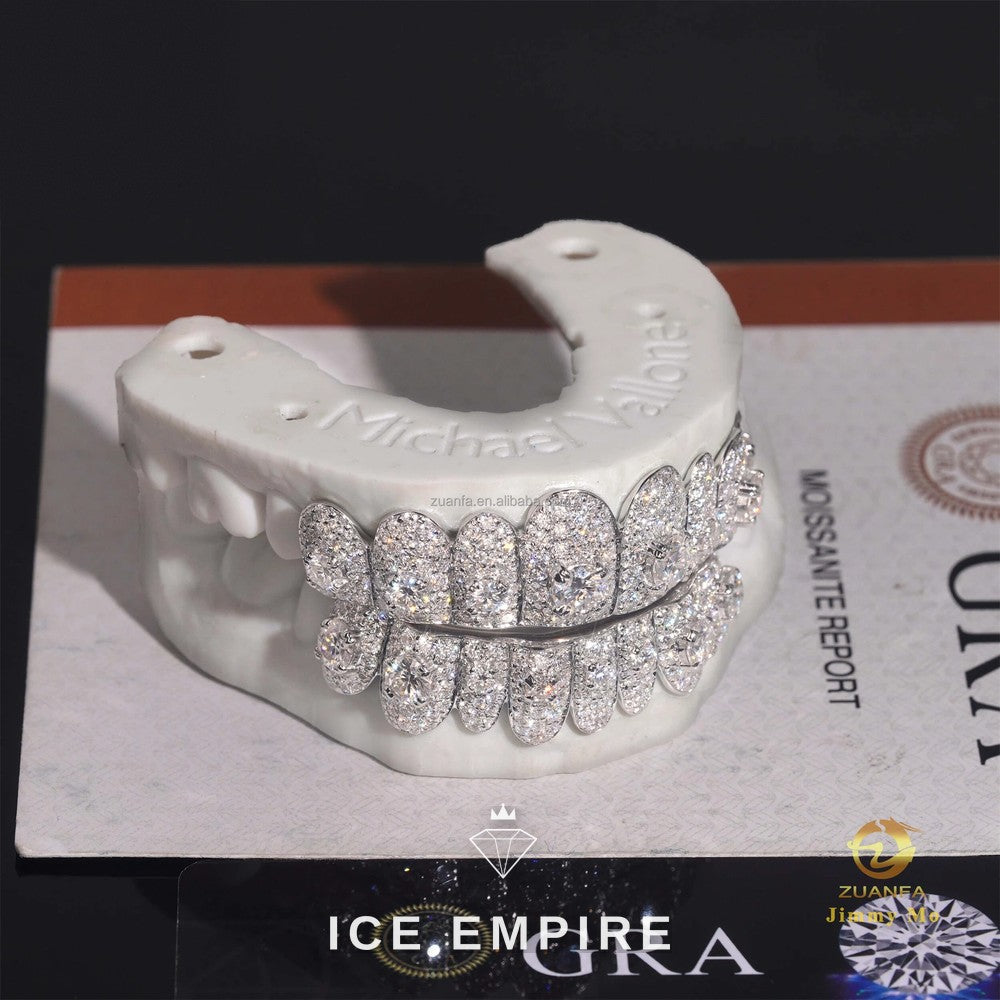 Iced Out Gold Plated Moissanite Grillz