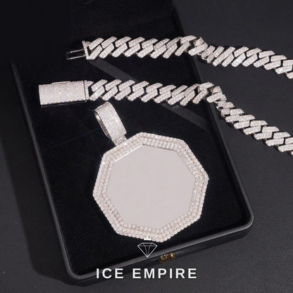 Iced Out Rose Gold Plated Moissanite Pendant