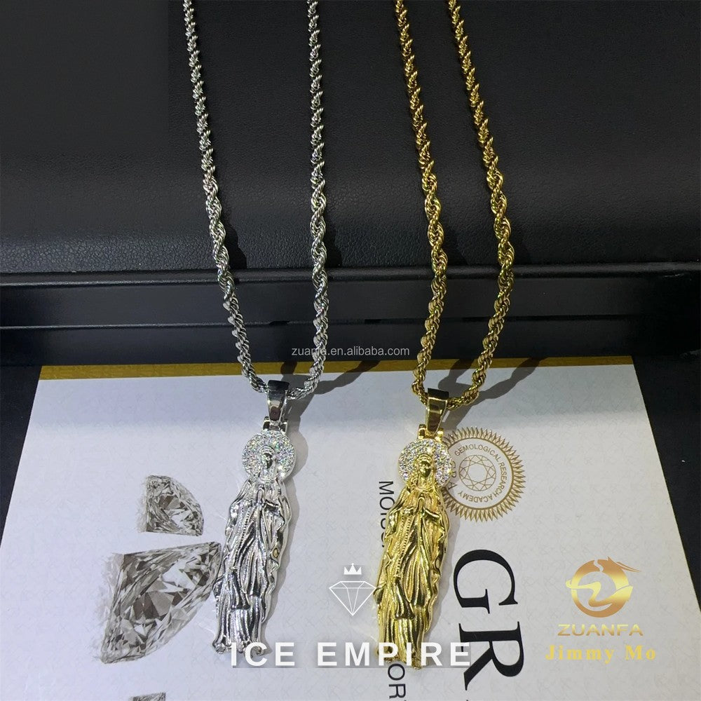 Iced Out 925 Silver Moissanite Pendant