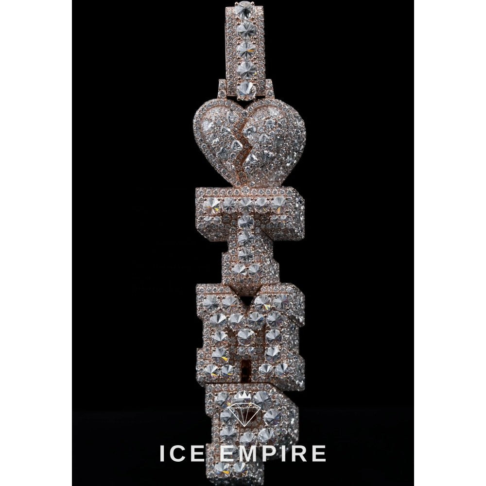 Iced Out Cross 925 Silver Moissanite Pendant