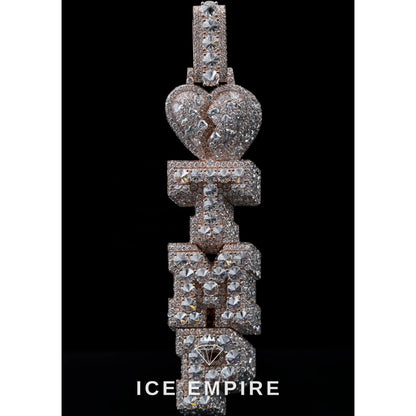 Iced Out Cross 925 Silver Moissanite Pendant