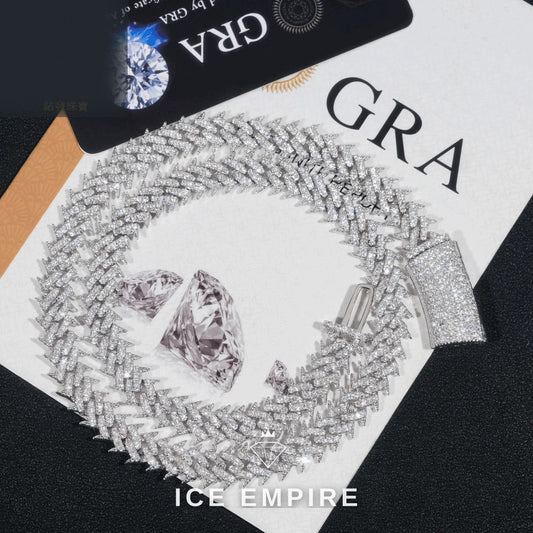 Iced Out Rose Gold Plated Moissanite Cuban Chain