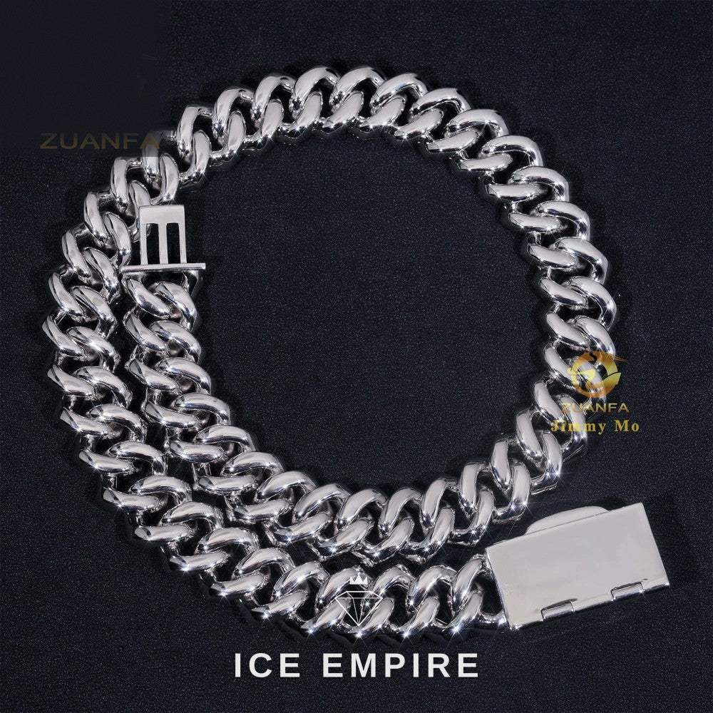 Iced Out Gold Plated Moissanite Cuban Chain