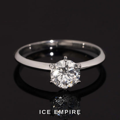 Iced Out 925 Silver Lab Grown Diamond Engagement Ring