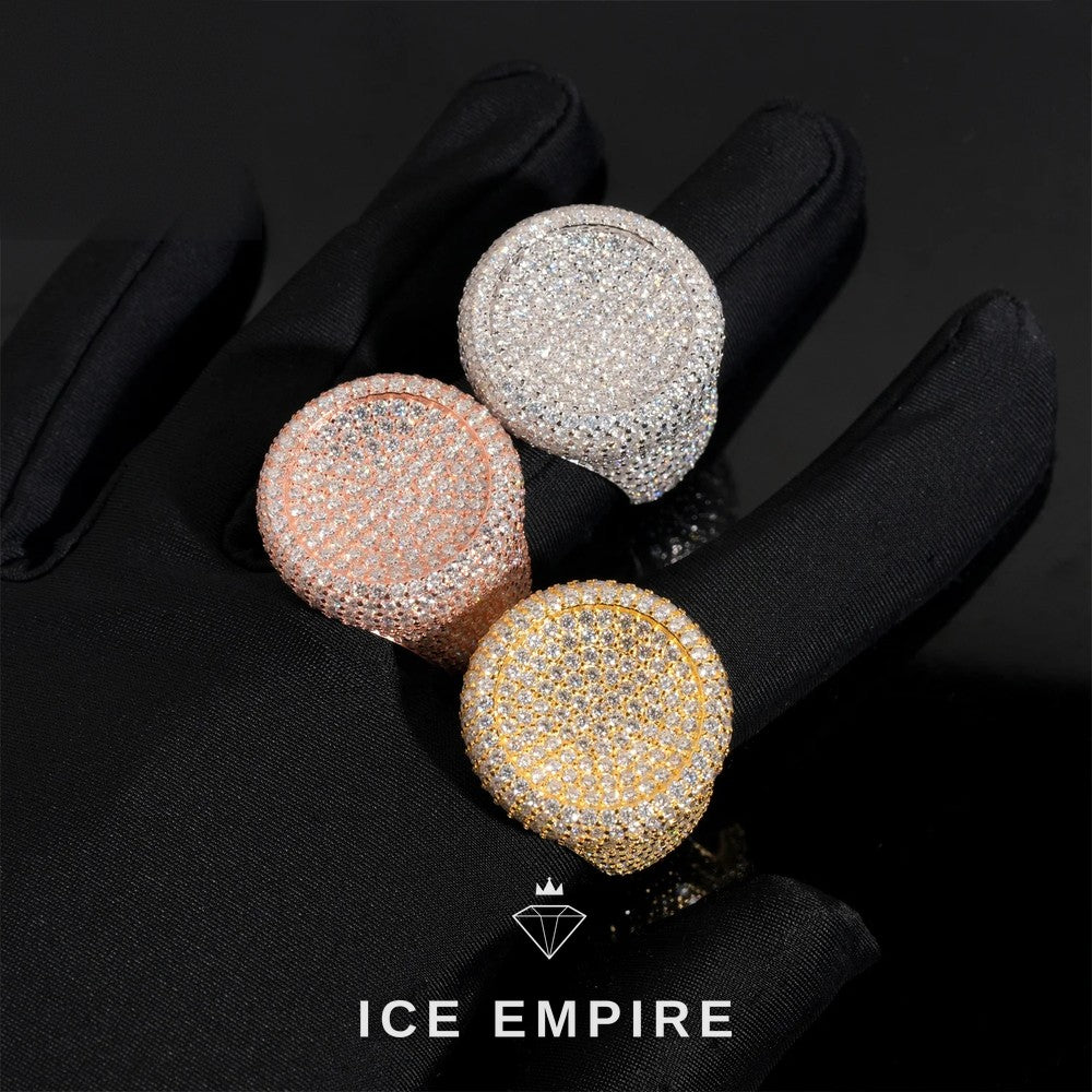 Iced Out Gold Plated Moissanite Ring
