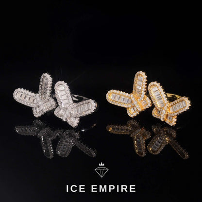 Iced Out Baguette Gold Plated Moissanite Ring