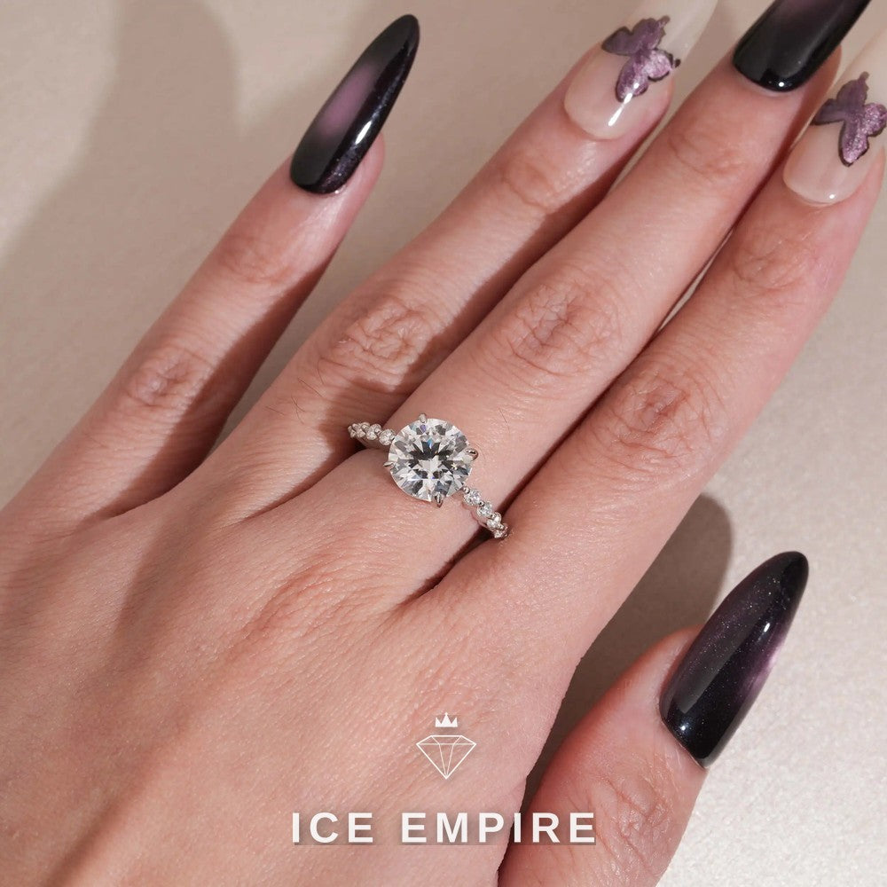 Iced Out Gold Plated Moissanite Wedding Band