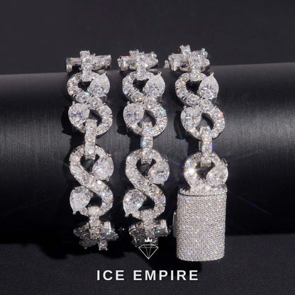 Iced Out Rose Gold Plated Moissanite Cuban Chain