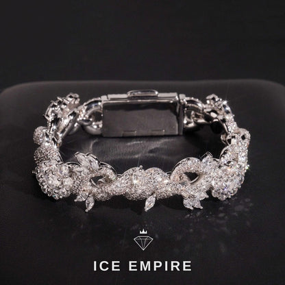 Iced Out Rose Gold Plated Moissanite Tennis Bracelet