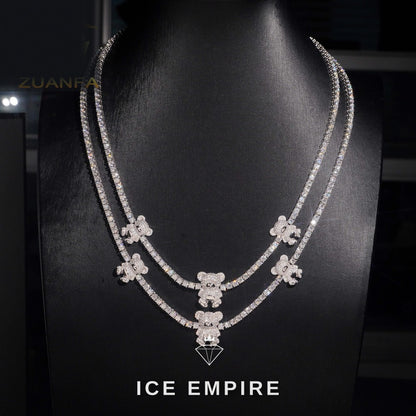 Iced Out Rose Gold Plated Moissanite Cuban Chain