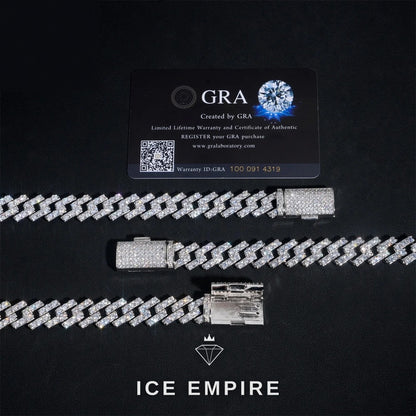 Iced Out Rose Gold Plated Moissanite Cuban Chain