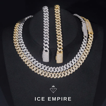 Iced Out Rose Gold Plated Moissanite Cuban Chain