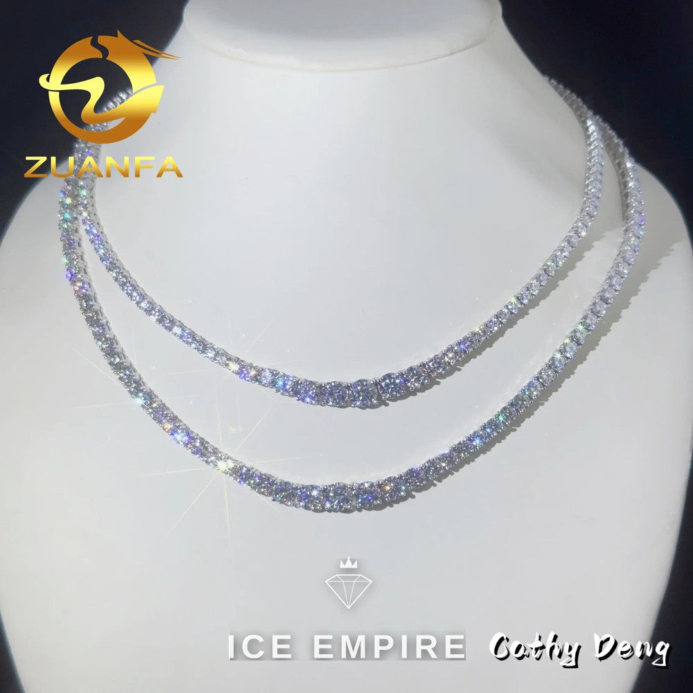 Iced Out Rose Gold Plated Moissanite Cuban Chain