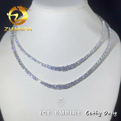 Iced Out Rose Gold Plated Moissanite Cuban Chain