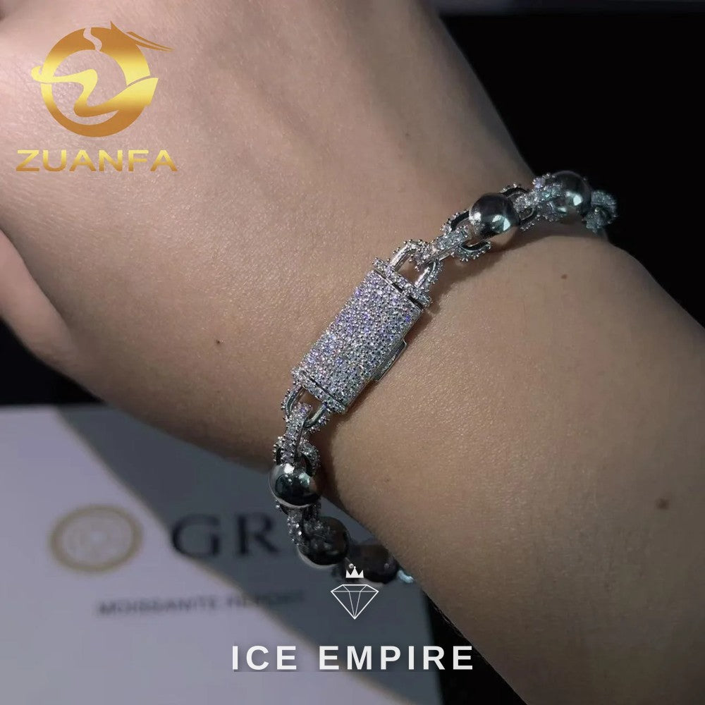 Iced Out Rose Gold Plated Moissanite Cuban Chain
