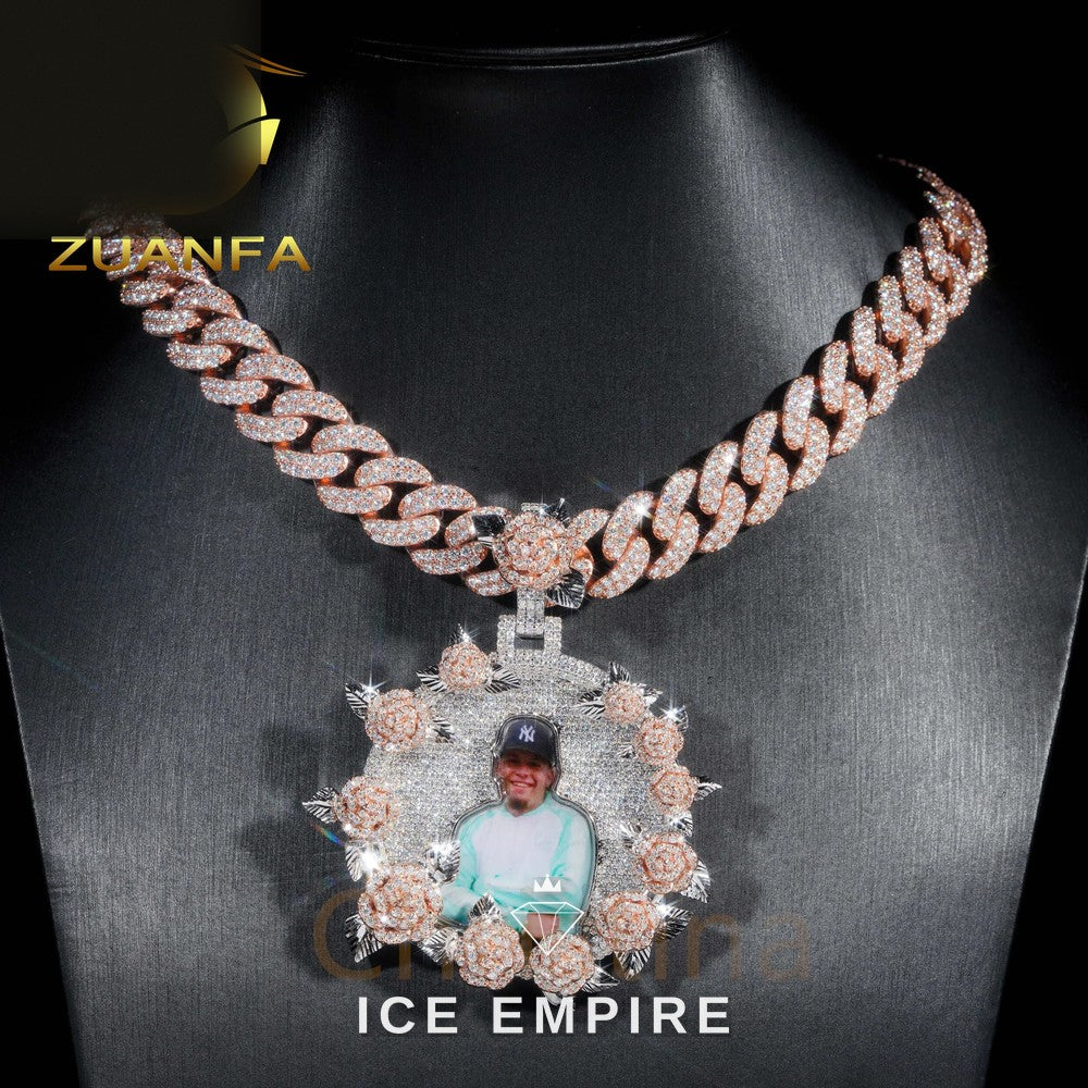 Iced Out 925 Silver Moissanite Pendant