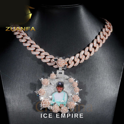 Iced Out 925 Silver Moissanite Pendant