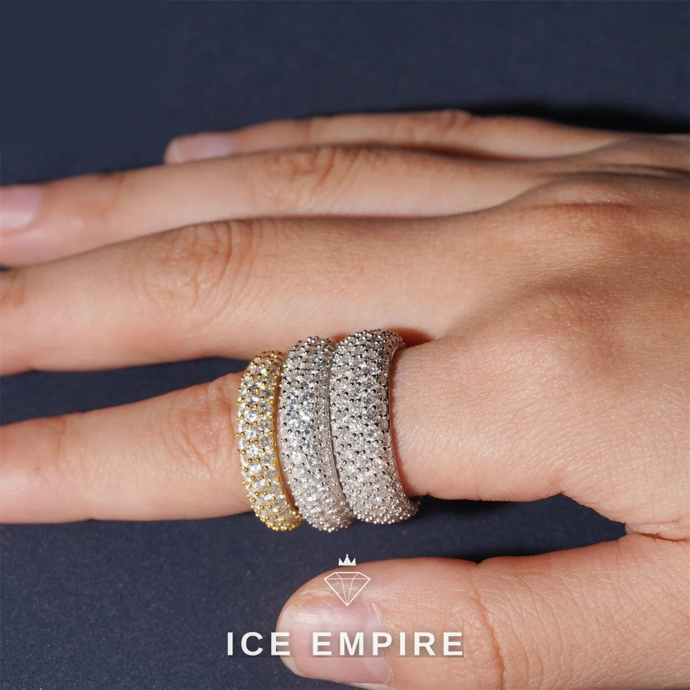 Iced Out 925 Silver Moissanite Ring