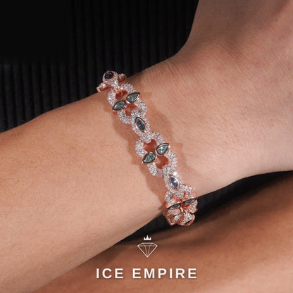 Iced Out Rose Gold Plated Moissanite Cuban Chain