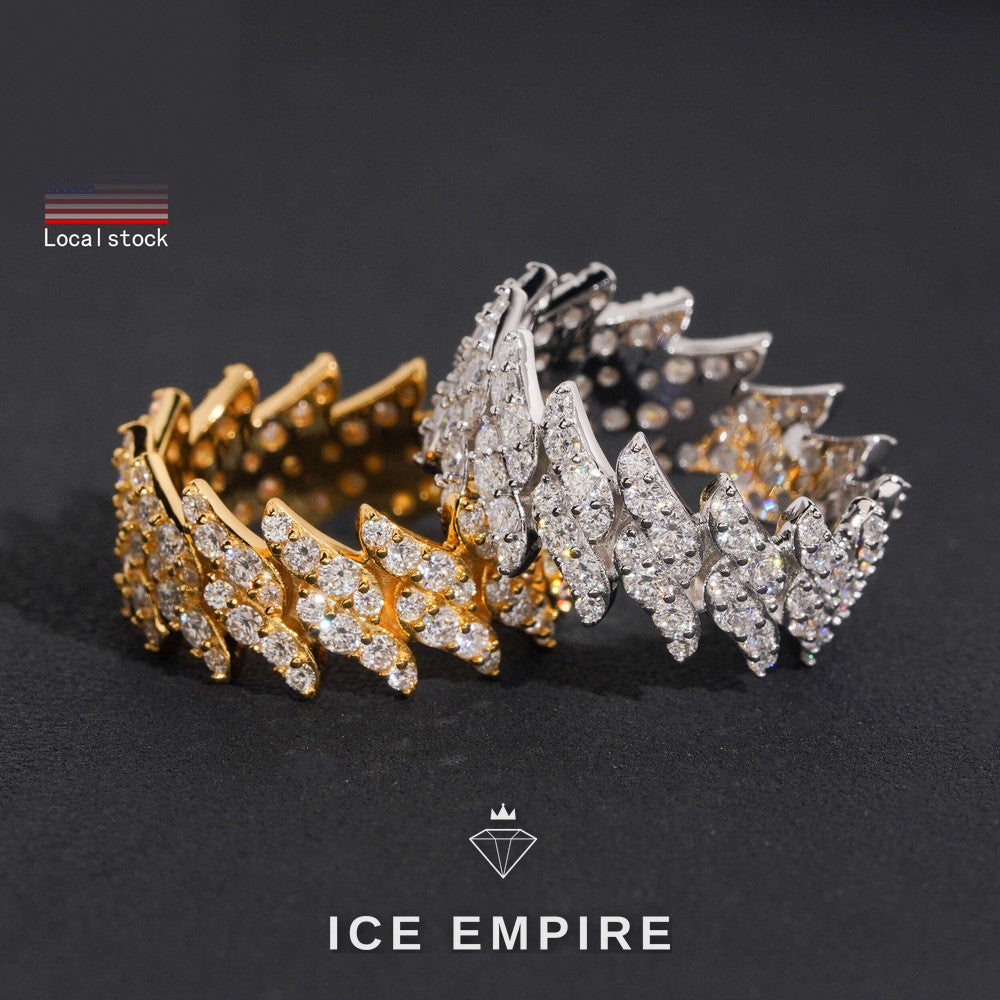 Iced Out 925 Silver Moissanite Ring