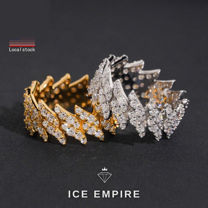 Iced Out 925 Silver Moissanite Ring
