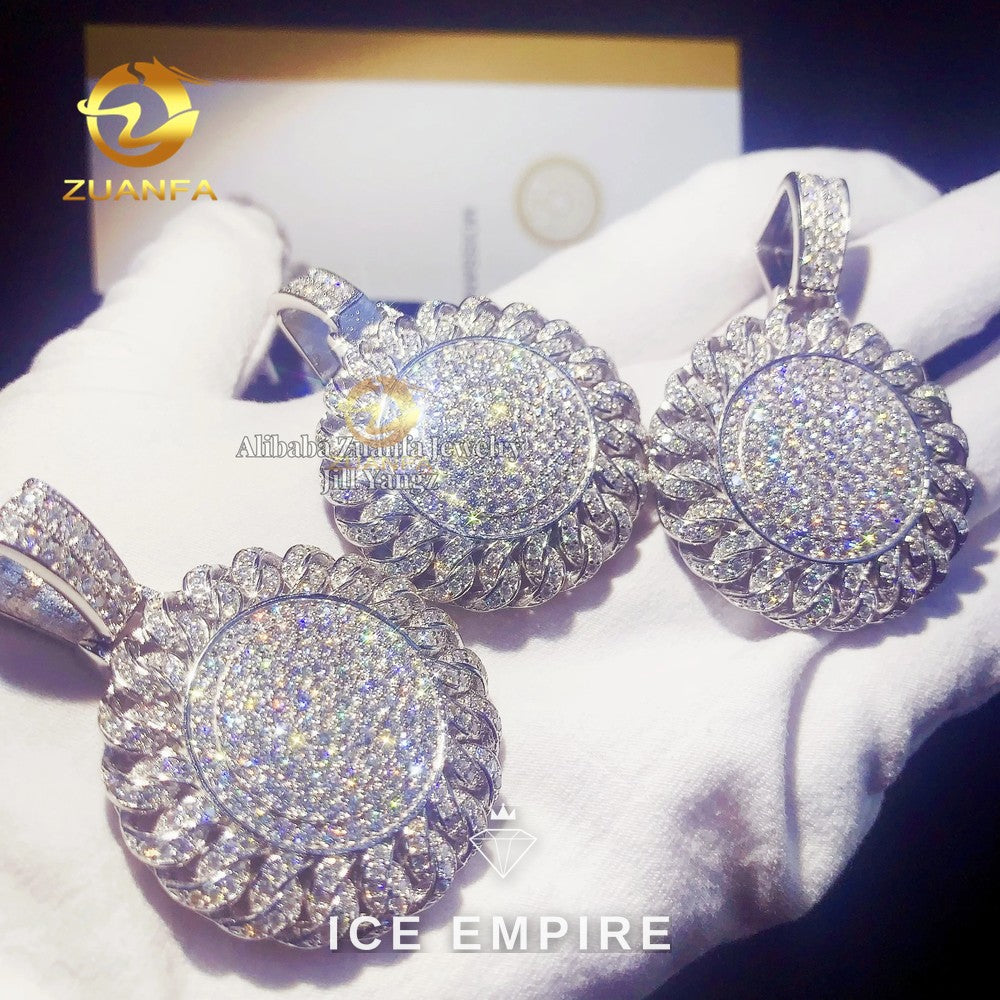 Iced Out 925 Silver Moissanite Pendant