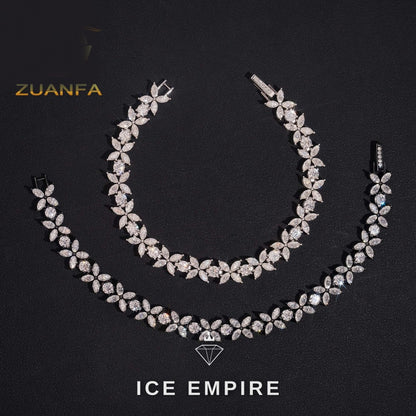 Iced Out Gold Plated Moissanite Tennis Bracelet
