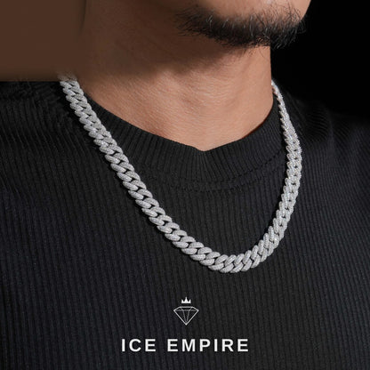 Iced Out Rose Gold Plated Moissanite Cuban Chain