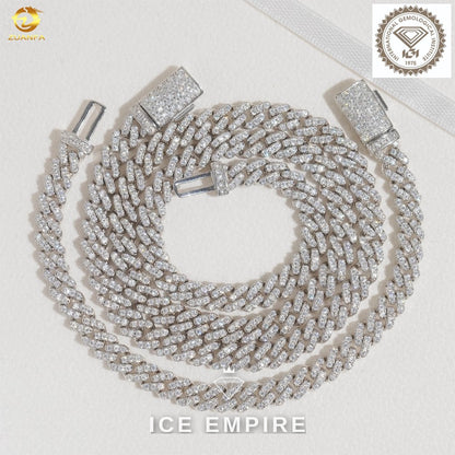 Iced Out Rose Gold Plated Lab Grown Diamond Cuban Chain