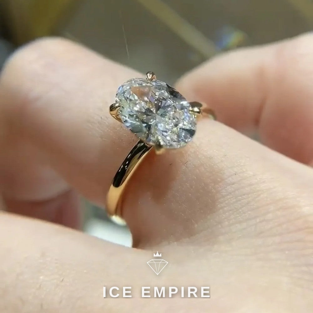 Iced Out 14K Gold Lab Grown Diamond Ring