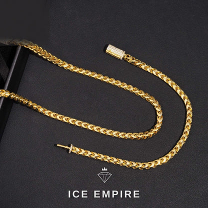 Iced Out Rose Gold Plated Moissanite Cuban Chain
