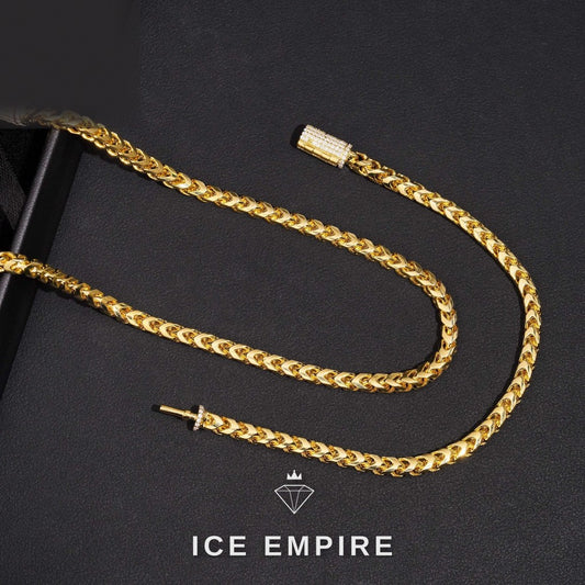 Iced Out Rose Gold Plated Moissanite Cuban Chain