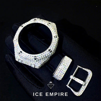 Iced Out 925 Silver Moissanite Watch