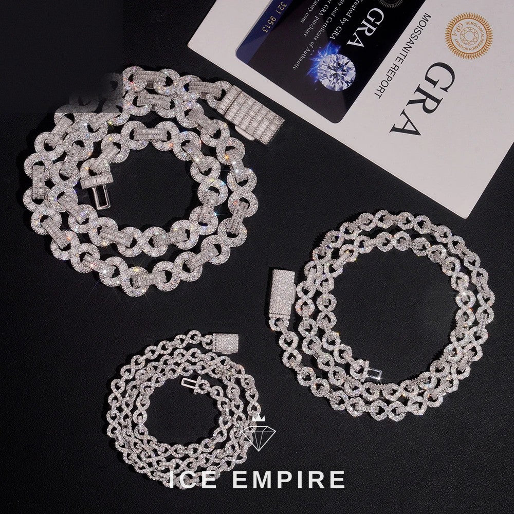 Iced Out Rose Gold Plated Moissanite Cuban Chain