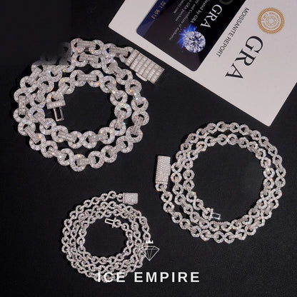 Iced Out Rose Gold Plated Moissanite Cuban Chain