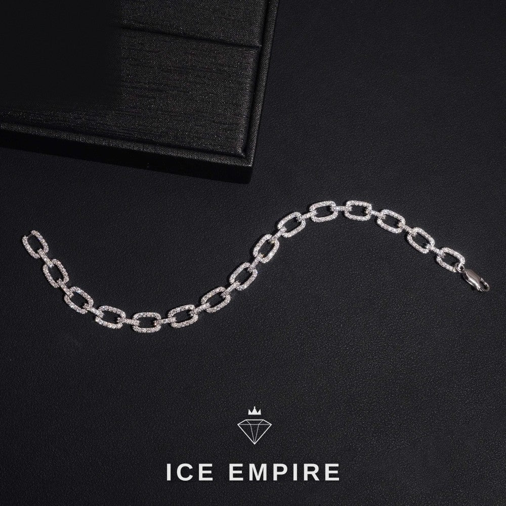 Iced Out Rose Gold Plated Moissanite Bracelet