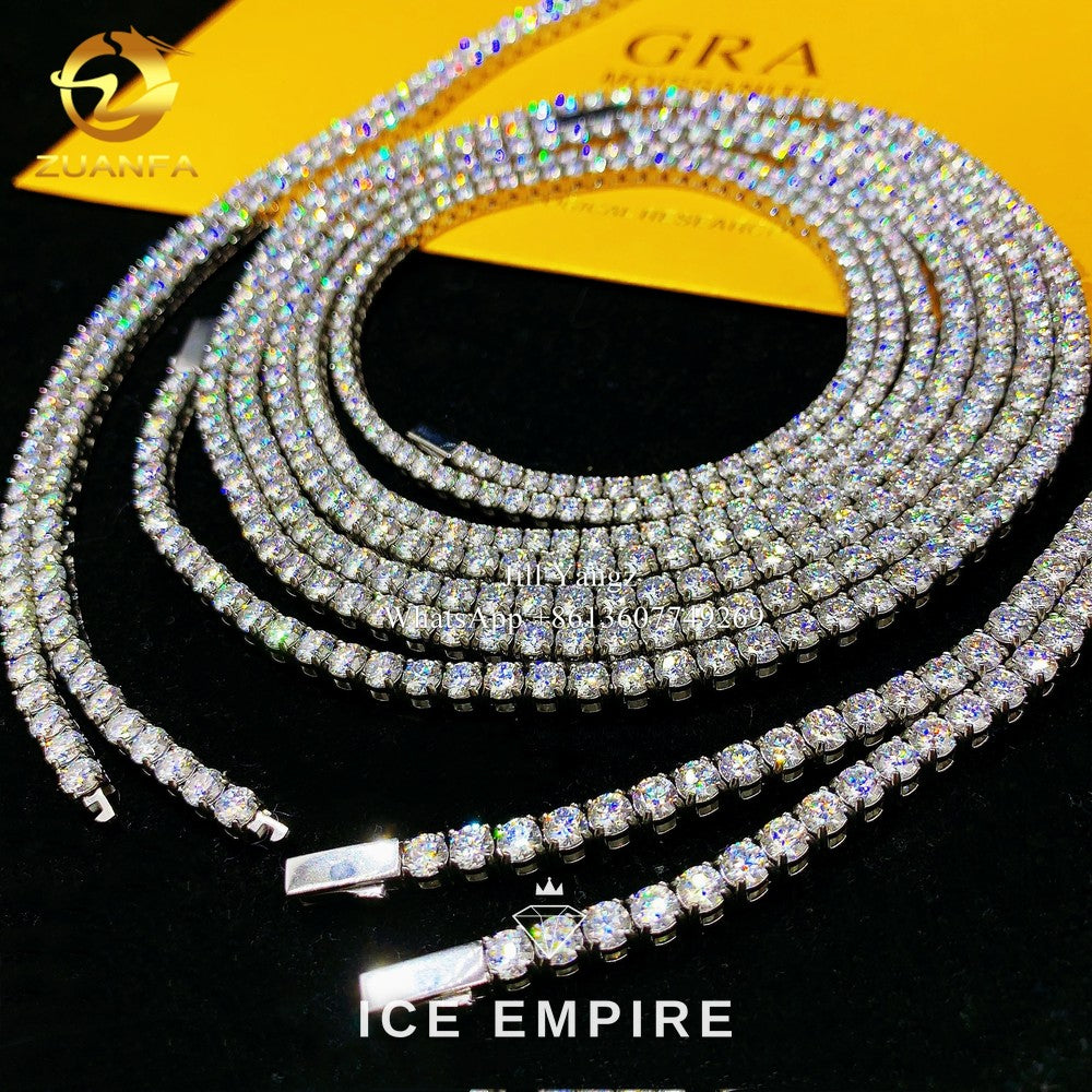 Iced Out Rose Gold Plated Moissanite Cuban Chain